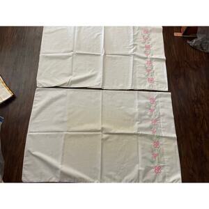 Vintage embroidered pillowcases